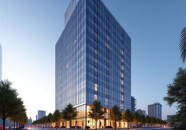 The exterior of The Pinnacle at Southbank commercial tower